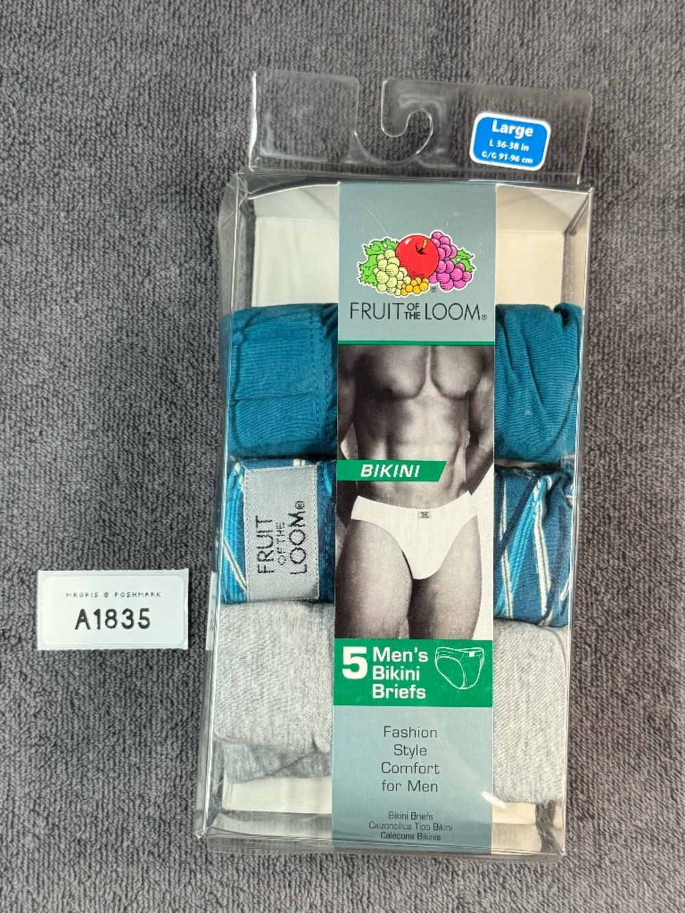 Rare, hard-to-find vintage men's Fruit of the Loom bikini briefs - 3 pairs